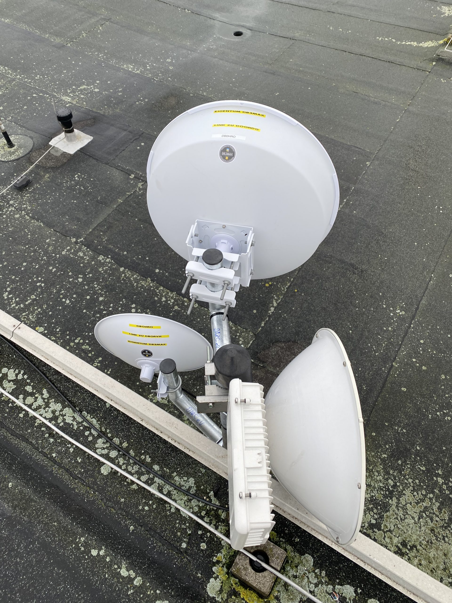 DB0HRO neue Link-Antennen installiert